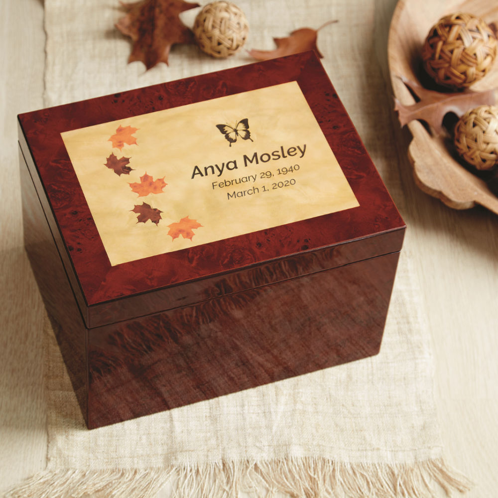 Autumn Leaves Memory Chest - SereniCare