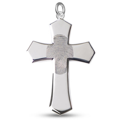 Cross Fingerprint Pendant - SereniCare